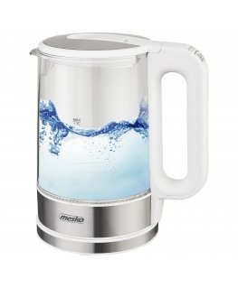 Mesko Home MS 1301W elektrinis virdulys 1,7 L 2200 W Nerūdijančiojo plieno, Permatomas, Balta