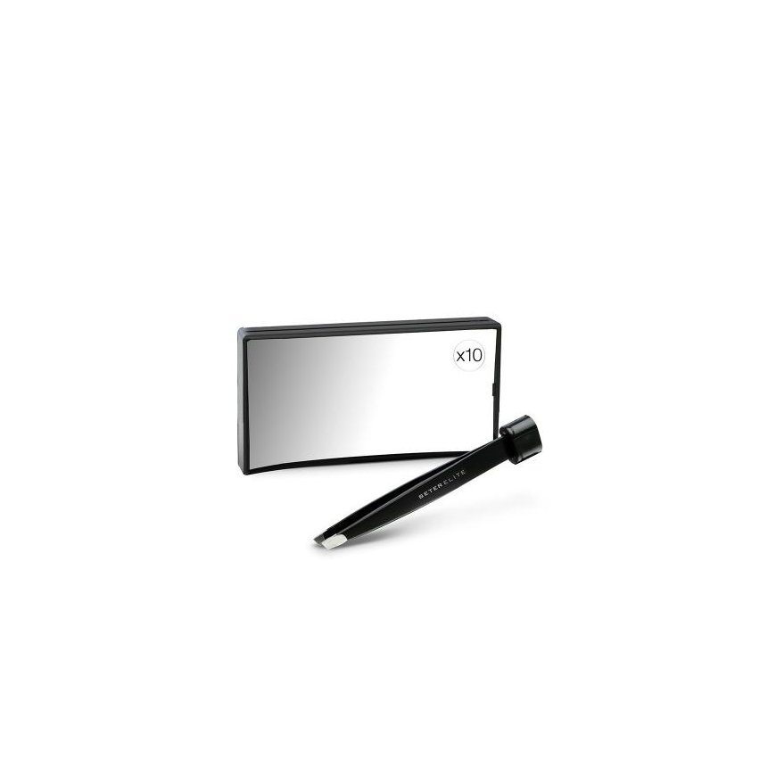 Beter Elite Rectangular Mirror X10 With Tweezer