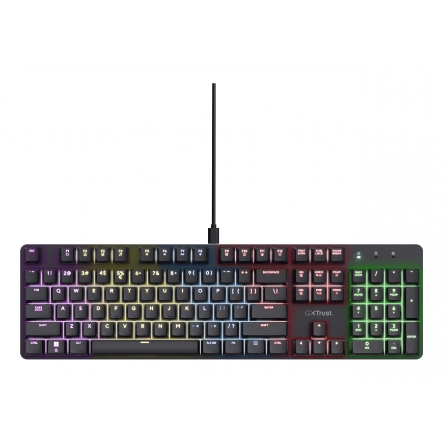 Trust GXT 871 Zora klaviatūra Žaidimams USB QWERTZ Čekų, Slovakų Juoda – 4