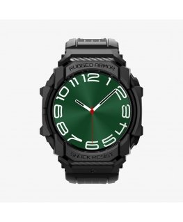 Spigen Rugged Armor Pro Grupa Melns Termoplastiska poliuretāna (TPU)