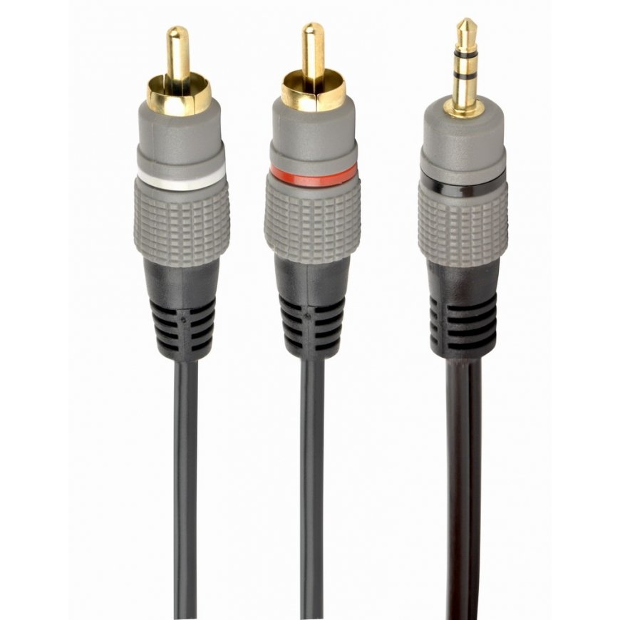 Gembird CCA-352-1.5M audiokaabel 1,5 m 3.5mm 2 x RCA Must