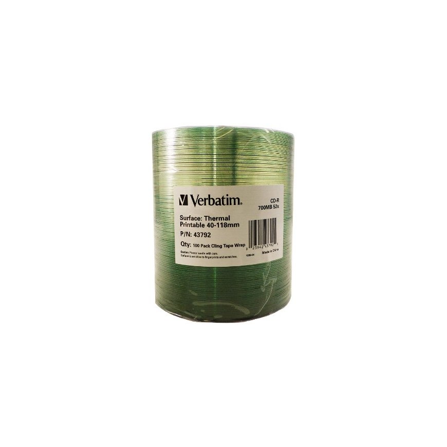 Verbatim 43792 чистые CD CD-R 700 MB 52x 100 шт