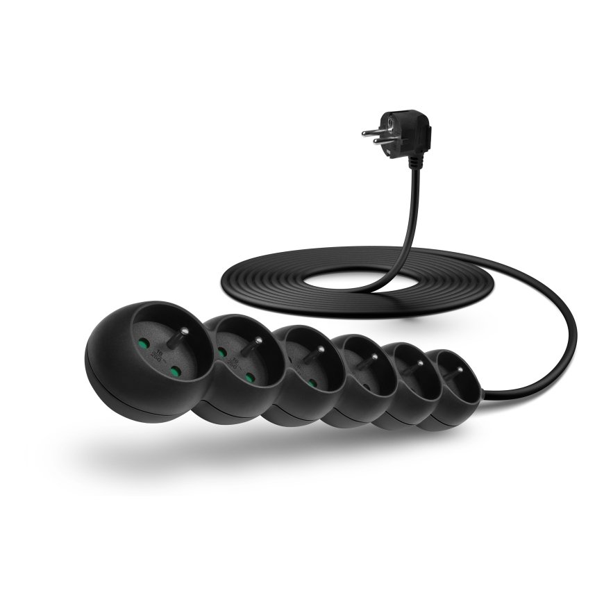 Connect IT CES-1320-BK jatkojohto 5 m 6 AC-pistorasia(a) Sisätila Valkoinen