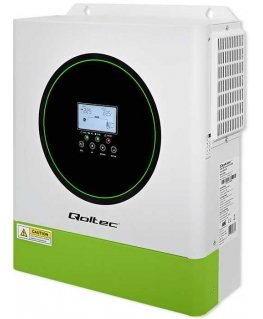 Qoltec Hybrydowy inwerter solarny Off-Grid 3500W | 100A | 24V | MPPT | BMS | opcja Wi-fi |Sinus | Power factor 1.0