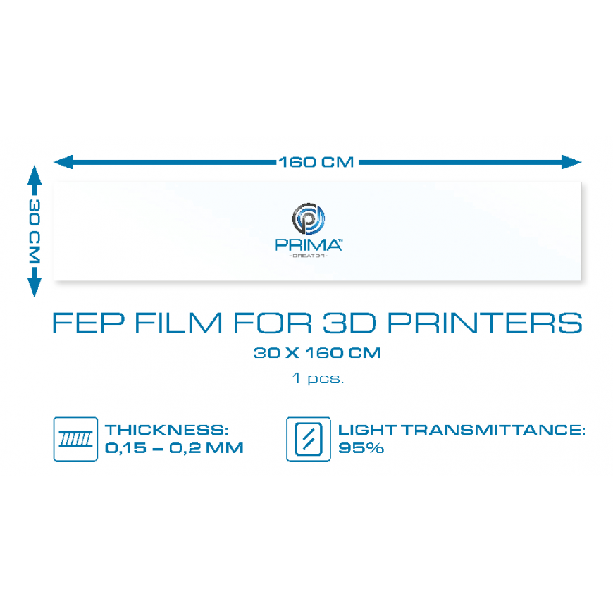 PrimaCreator FEP film roll for 3D printers - 30x160cm – 2