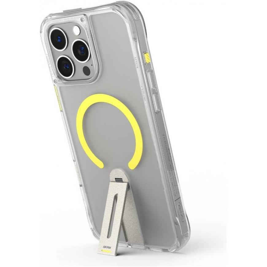 Skinarma Helix for Apple iPhone 16 Pro Max Magnetic Charging 360 Rotating Stand dėklas telefonui skaidrus – 3