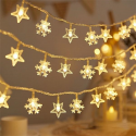 LED kalėdų leputės snowflake/star - 10m/80 lempučių warm baltas maitinama baterijomis 3xAA EHD-LS06 LED kalėdų leputės snowflake/star - 10m/80 lempučių warm baltas maitinama baterijomis 3xAA EHD-LS06