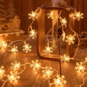 LED Christmas lights snowflake/star - 10m/80 bulbs warm white battery powered 3xAA EHD-LS06 LED Christmas lights snowflake/star - 10m/80 bulbs warm white battery powered 3xAA EHD-LS06