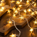 LED Christmas lights snowflake/star - 10m/80 bulbs warm white battery powered 3xAA EHD-LS06 LED Christmas lights snowflake/star - 10m/80 bulbs warm white battery powered 3xAA EHD-LS06