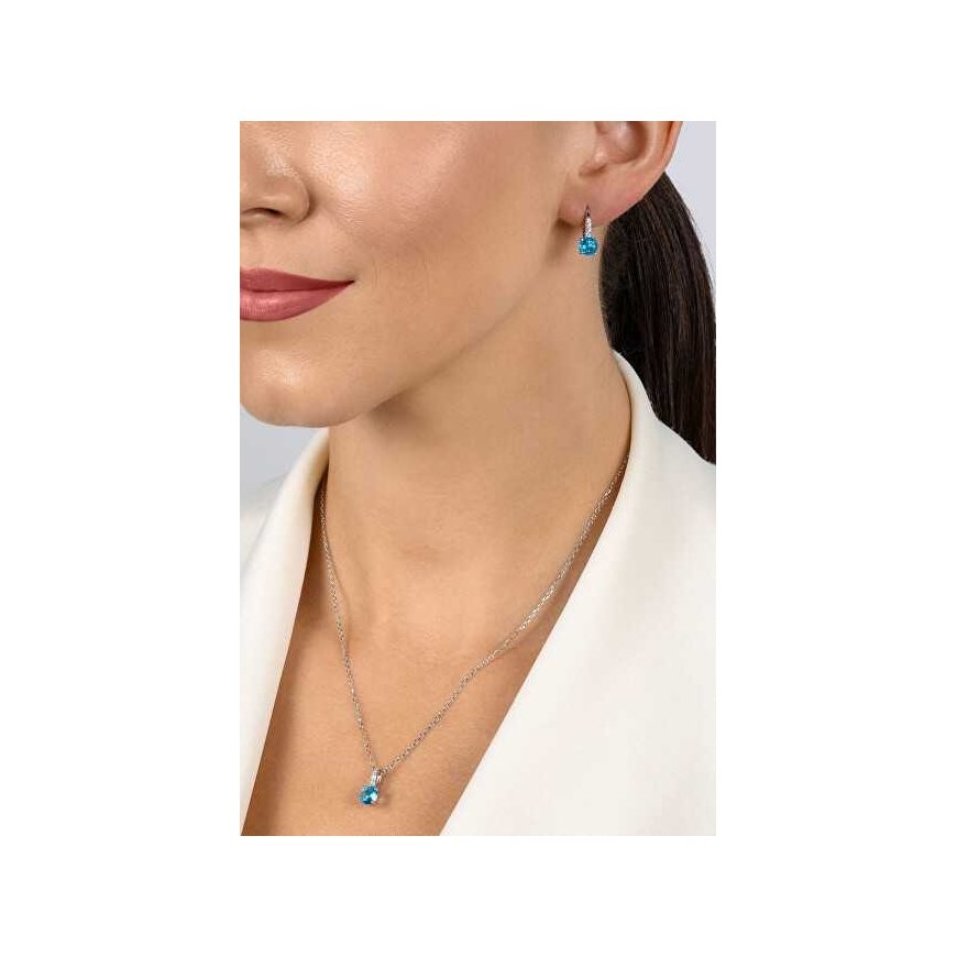 Brilio Silver Elegant silver set with zircons SET274WLB (pendant, dangle earrings) – 2