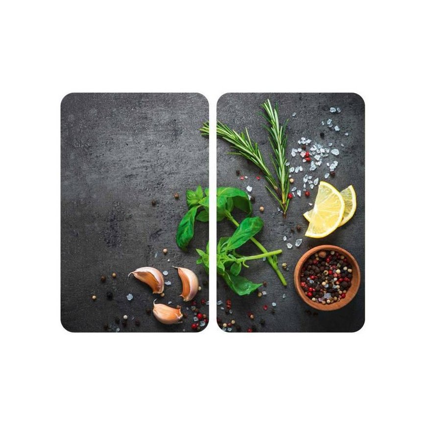 PIECES HERBS stiklinės apsauginės plokštės viryklei - 2 vnt, WENKO