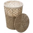 5five Simply Smart Seagrass Laundry Hamper, 38 cm, Cotton Lining