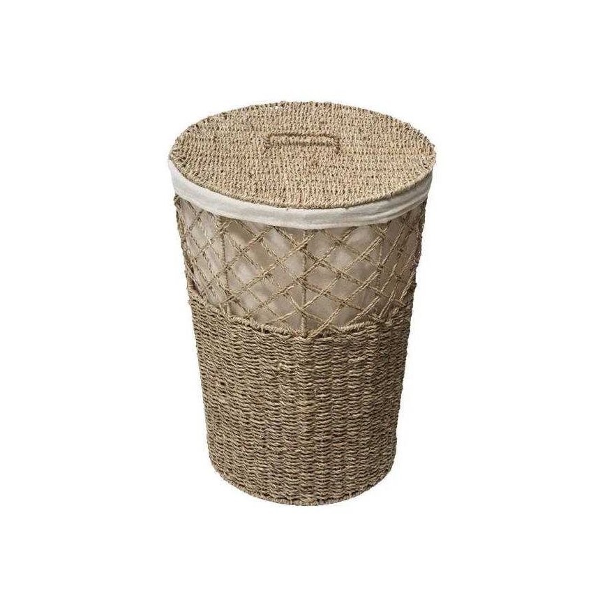 5five Simply Smart Seagrass Laundry Hamper, 38 cm, Cotton Lining – 2