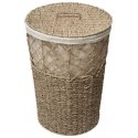 5five Simply Smart Seagrass Laundry Hamper, 38 cm, Cotton Lining