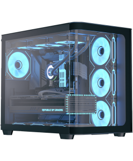 AeroCool Geh Midi P500C-G-BK-V1 oN Fully tempered glass (B)