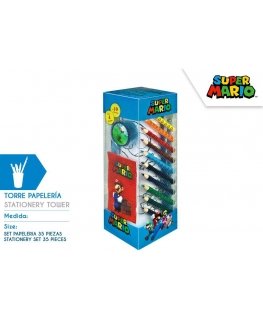 Nintendo Stationery Tower, jossa on 35 Super Mario -kappaletta