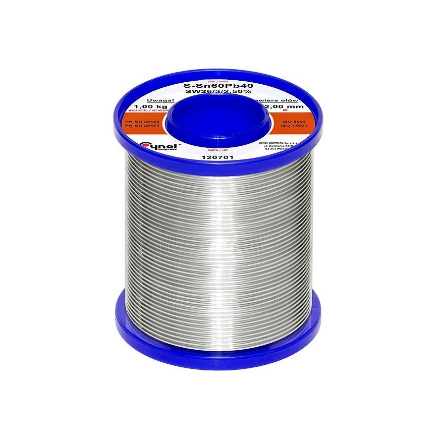 Lydmetalis su fliusu CYNEL LC60-SW26 2.00mm 1kg