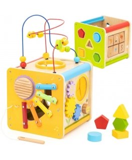 Viga Toys Viga wooden educational cube 5in1