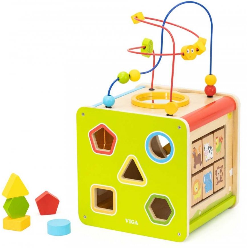 Viga Toys Viga wooden educational cube 5in1 – 2