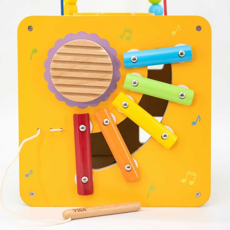 Viga Toys Viga medinis edukacinis kubas 5in1 – 3