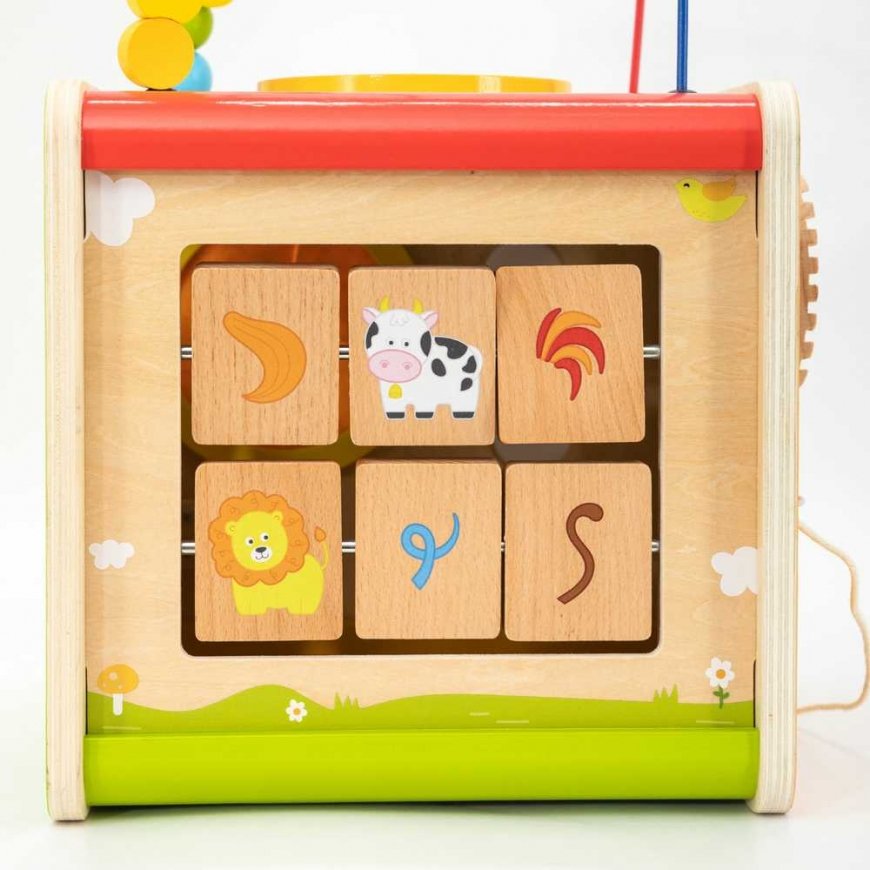 Viga Toys Viga wooden educational cube 5in1 – 4