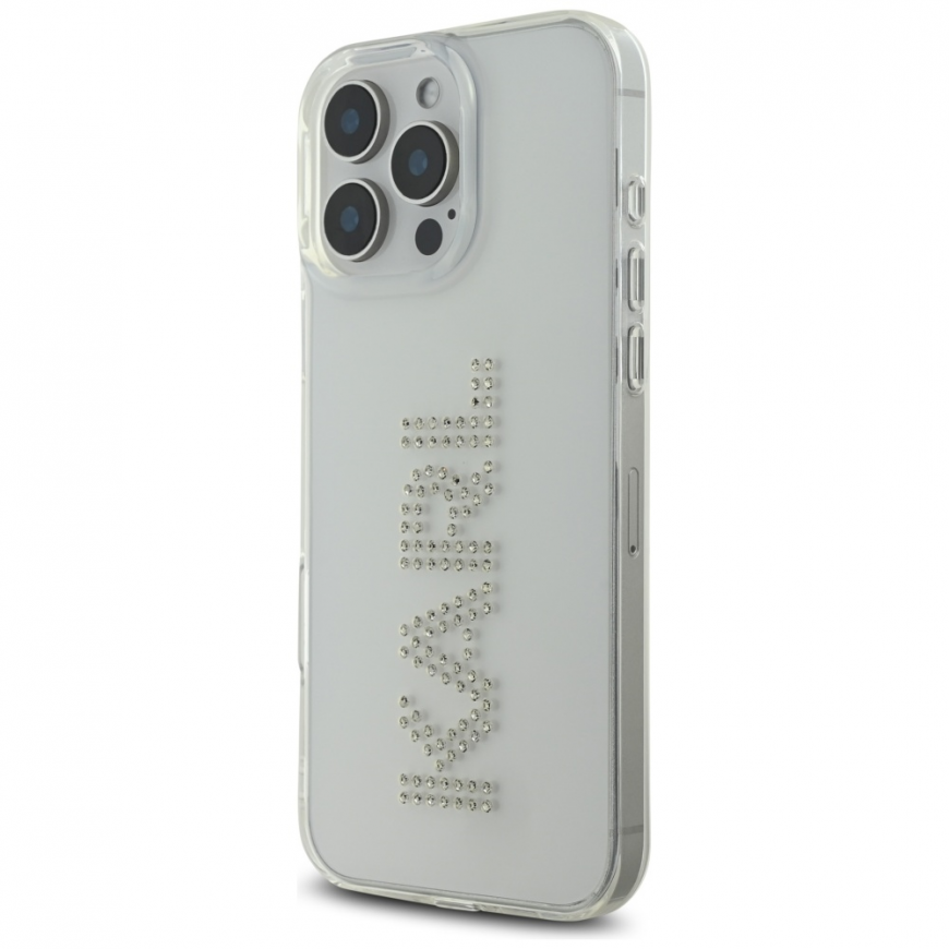 Karl Lagerfeld IML Rhinestones Logo Case for iPhone 16 Pro Transparent – 3