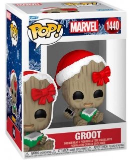 Funko POP figure Marvel Groot with Present
