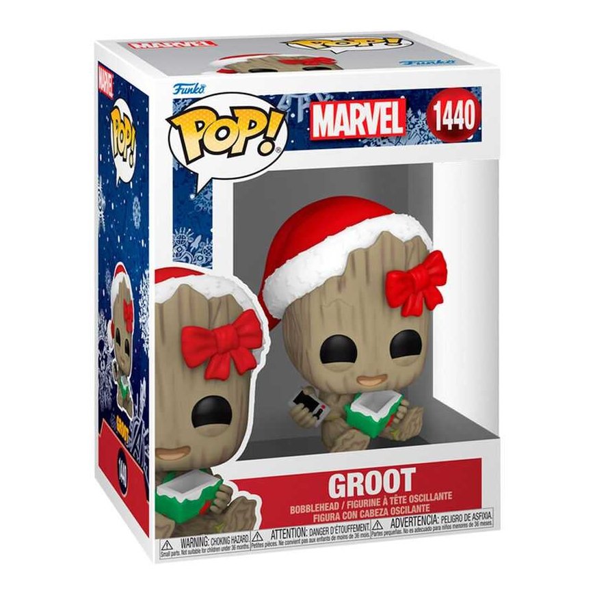 Funko POP figure Marvel Groot with Present