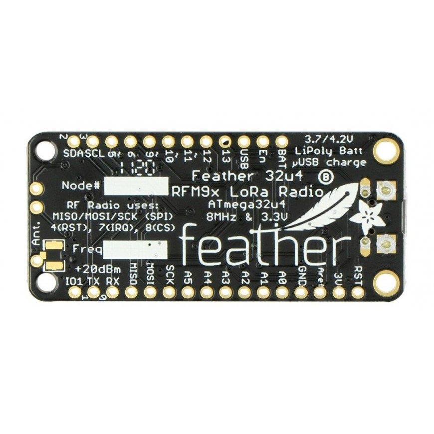 Radiolähetin Feather 32u4 RFM95 LoRa Radio, 868MHz, Adafruit 3078 – 3