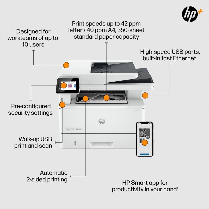 HP LaserJet Pro MFP 4102fdn Printer Лазерная A4 1200 x 1200 DPI 40 ppm – 4