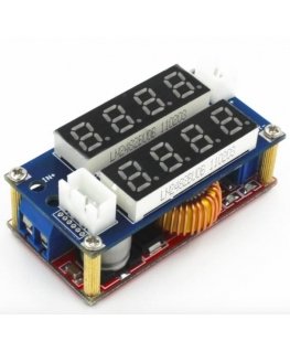DC/DC įtampos keitiklis iš 5V-30V į 0.8V-29V 5A + Volt/amper (STEP DOWN)