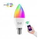 Lemputė LED E14, 230V, 4,5W, 380lm, 2700K - 6500K, RGB, išmanioji Wi-Fi, valdoma programėle, TUYA / Smart Life, P4, NOUS