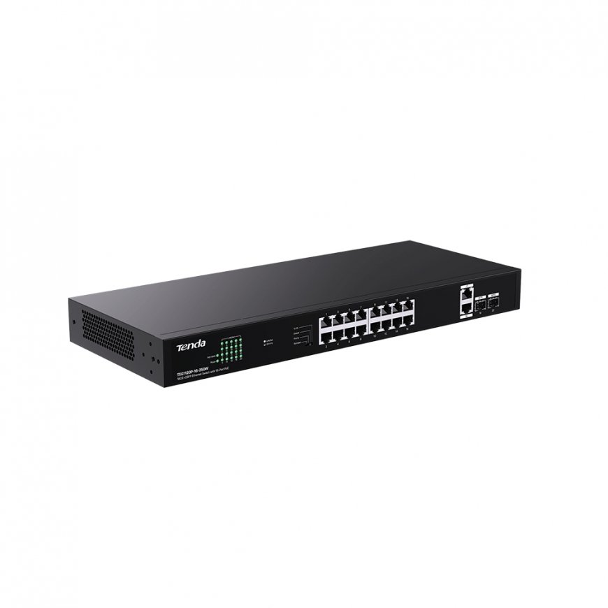 Tenda TEG1120P-16-250W verkkokytkin Hallitsematon Gigabit Ethernet (10/100/1000) Power over Ethernet – 3