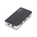 Digitus DA-70222 keskitin 480 Mbit/s musta, Hopea Digitus DA-70222 keskitin 480 Mbit/s musta, Hopea