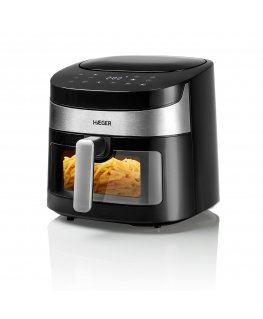 Haeger AF-D80.008A gruzdintuvė Vienas 8 L Autonominės 1800 W Karšto oro gruzdintuvė Juoda, Sidabras