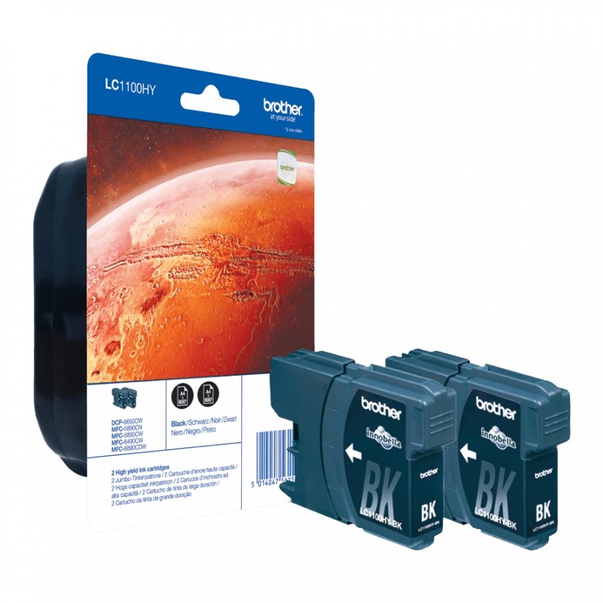 Brother LC1100HYBKBP2 ink cartridge 2 pc(s) Original Black