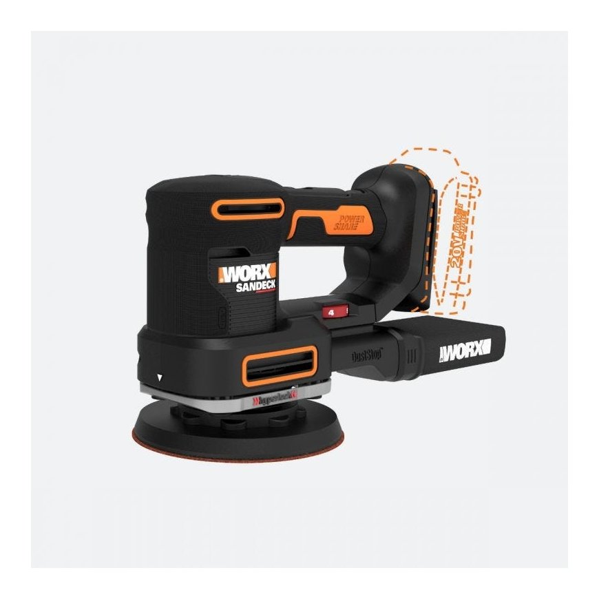 WORX WX820L.9 portable sander Disc sander 10000 RPM Black, Yellow