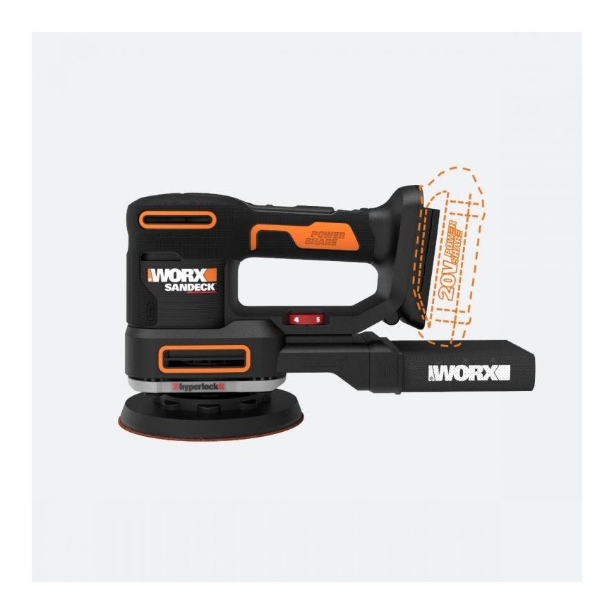 WORX WX820L.9 portable sander Disc sander 10000 RPM Black, Yellow – 2