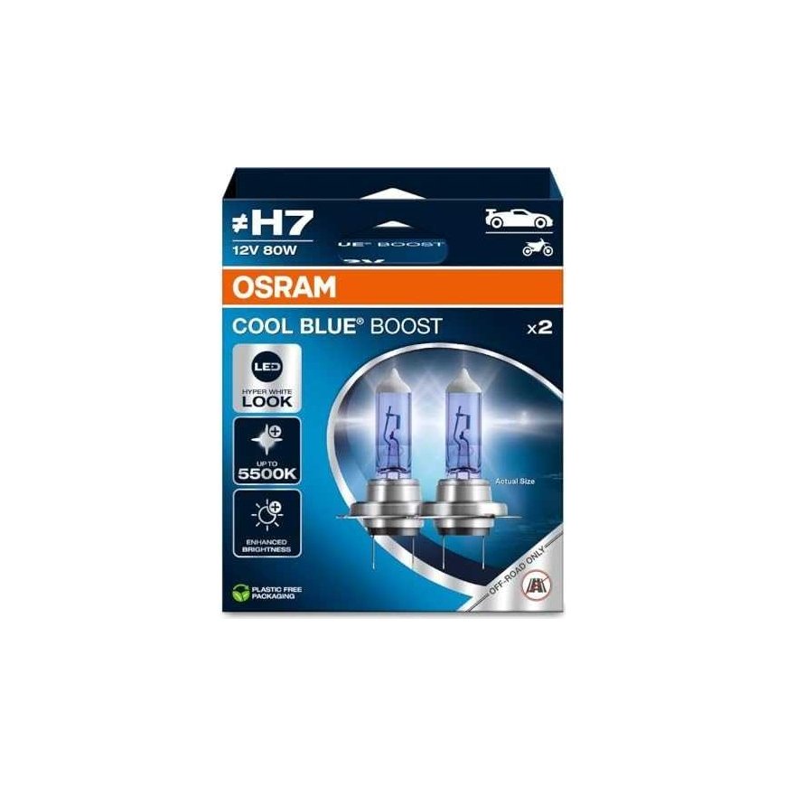 OSRAM Car bulbs COOL Blue BOOST H7 80W 12V PX26D 2pcs