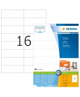 HERMA 4620 printera etiķete Balts Printera uzlīme, nelīpoša
