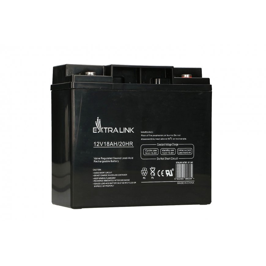 Extralink AKUMULATOR BATTERY ACCUMULATOR AGM 12V 18AH - Batterie - 18.000 mAh