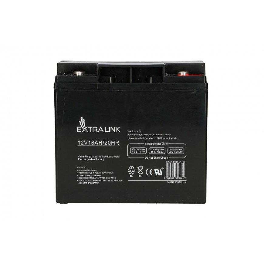 Extralink AKUMULATOR BATTERY ACCUMULATOR AGM 12V 18AH - Batterie - 18.000 mAh Sealed Lead Acid (VRLA – 2