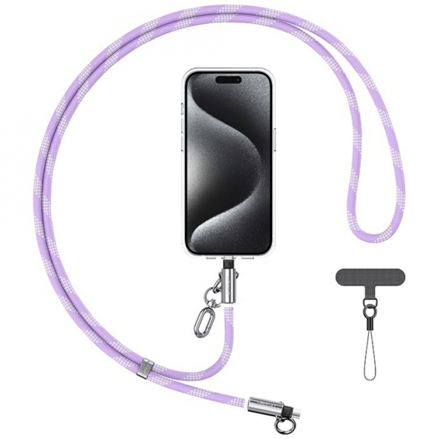 Virvelė telefonui su įkrovimo kabeliu Usams SJ746 30W USB-C į Lightning 1.2m violetinės spalvos – 2