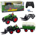 Lean Toys Remote Control Tractor with Trailer and Forks Lean Toys Remote Control Tractor with Trailer and Forks