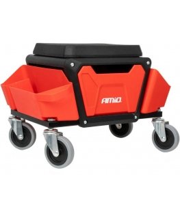 Workshop chair on wheels with tool storage 150kg amio-04268
