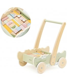 Puzzle Viga Toys Puinen liukumäki lohkoilla lapsille