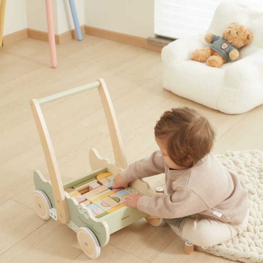 Puzzle Viga Toys Wooden slide with blocks for children – 4