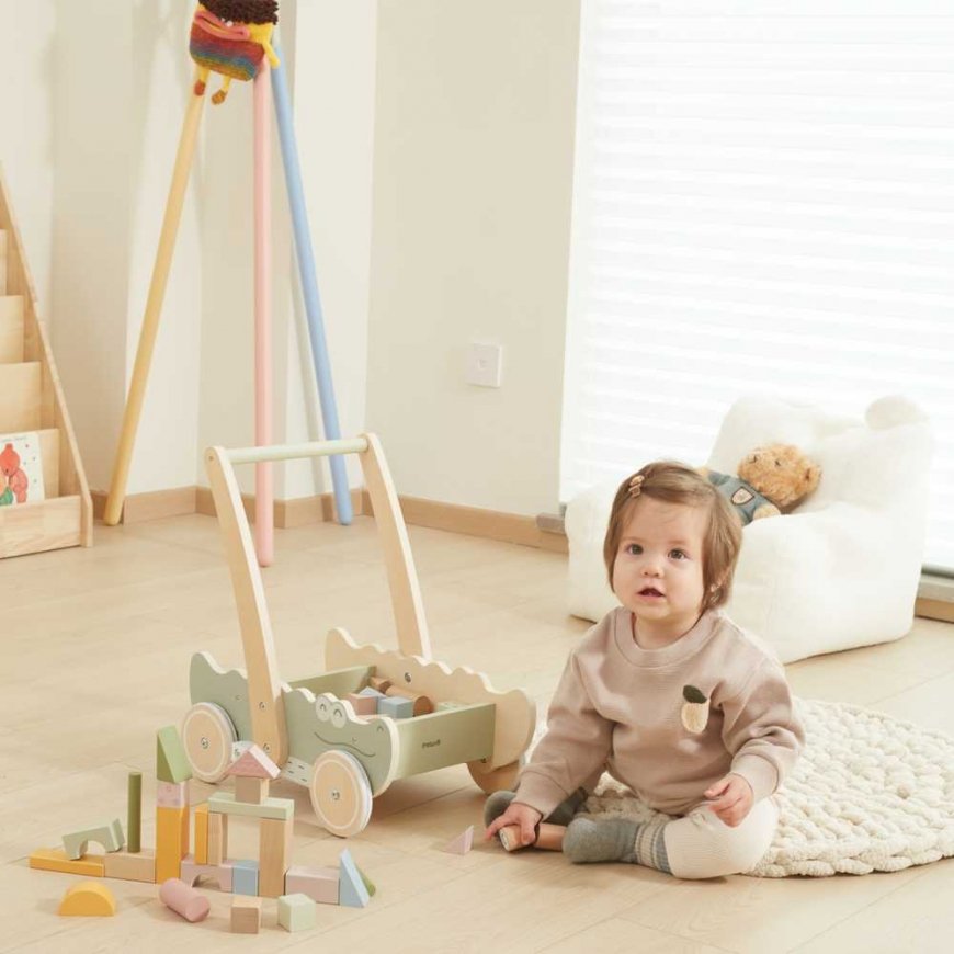 Dėlionė Viga Toys Medinis stumdukas su kaladėlėmis vaikams – 5