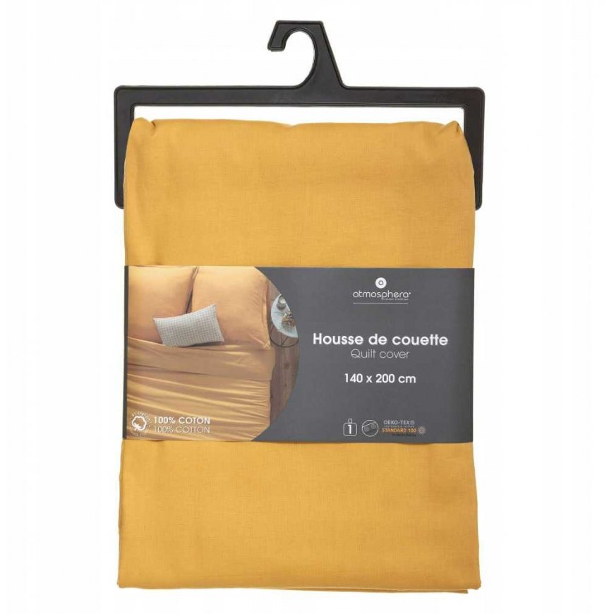 Atmosphera Duvet cover, 140 x 200 cm, cotton, yellow – 4