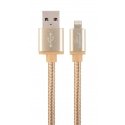 Cablexpert CCB-MUSB2B-AMLM-6-G Lightning-kaapeli 1,8 m Kulta Cablexpert CCB-MUSB2B-AMLM-6-G Lightning-kaapeli 1,8 m Kulta